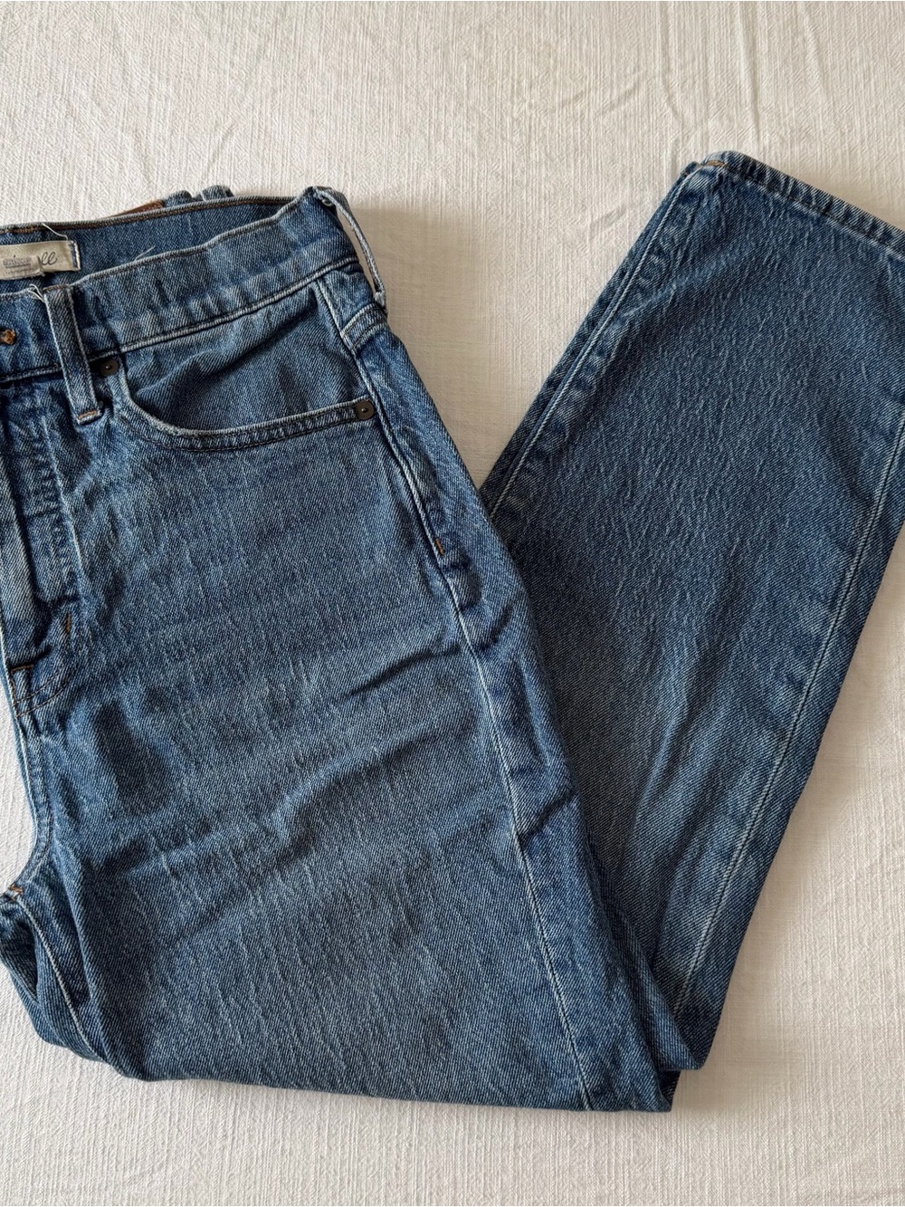 Madewell Classic Straight Jeans Size 27 Medium Wash High Rise Denim